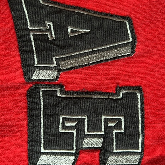 Aeropostale 87 Vintage Heavy Red Sweatshirt Hoodie Y2K Size Medium Mens Unisex - Picture 6 of 10